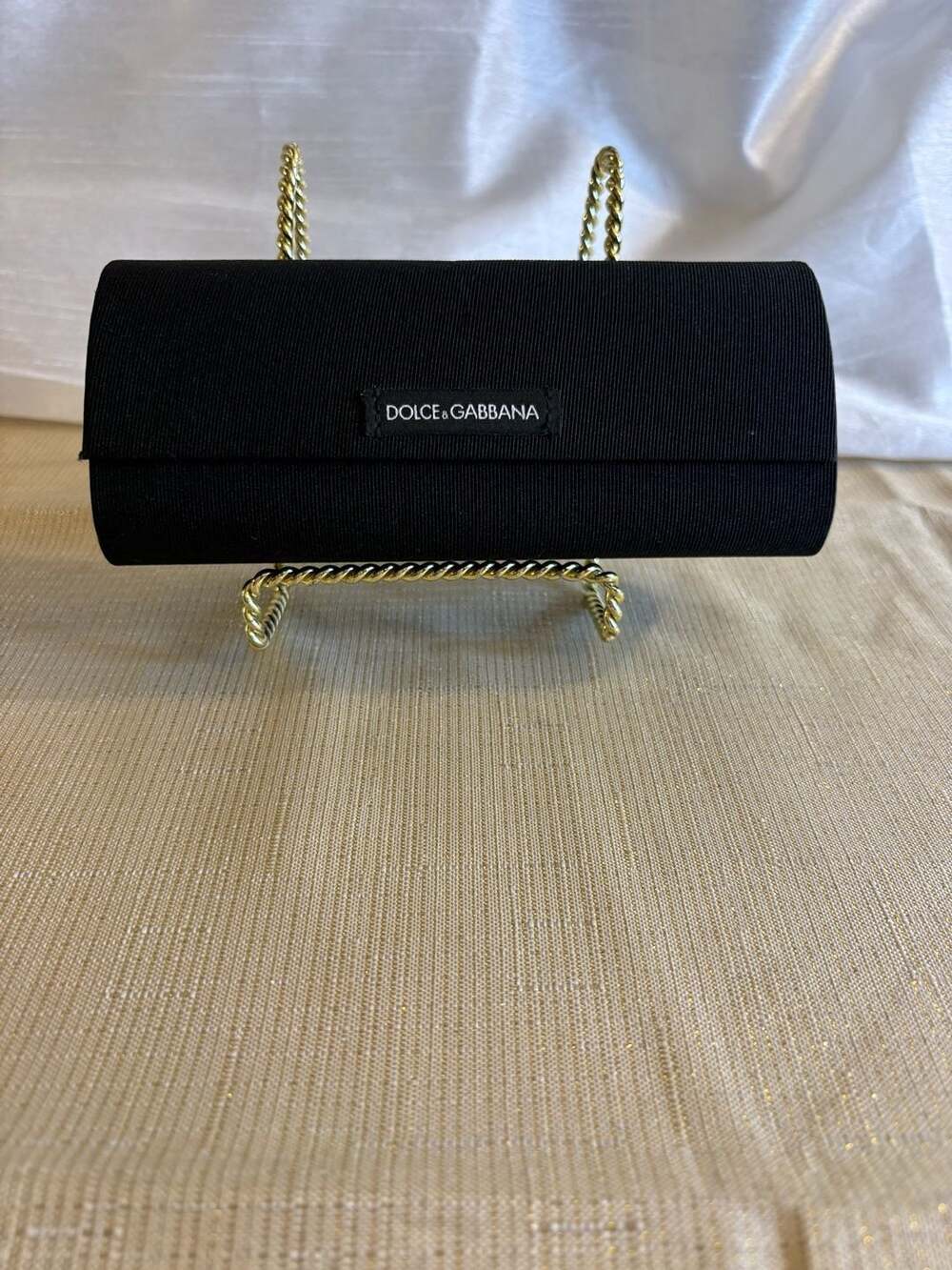 Dolce & Gabbana Black Ribbed Eyewear Case
